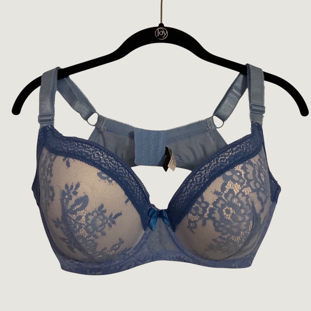 78 | Adore Me Lace Floral Underwire Contour Bra Blue 42DD